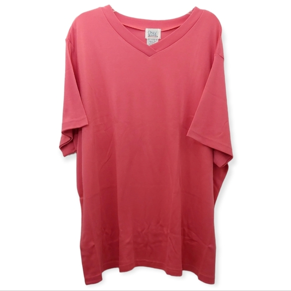 Only Necessities Tops Only Necessities 3x Split V Neck Tee Shirt